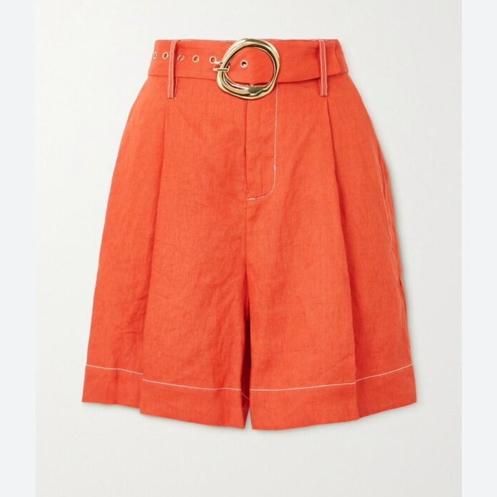 Staud Linen High Waisted shorts